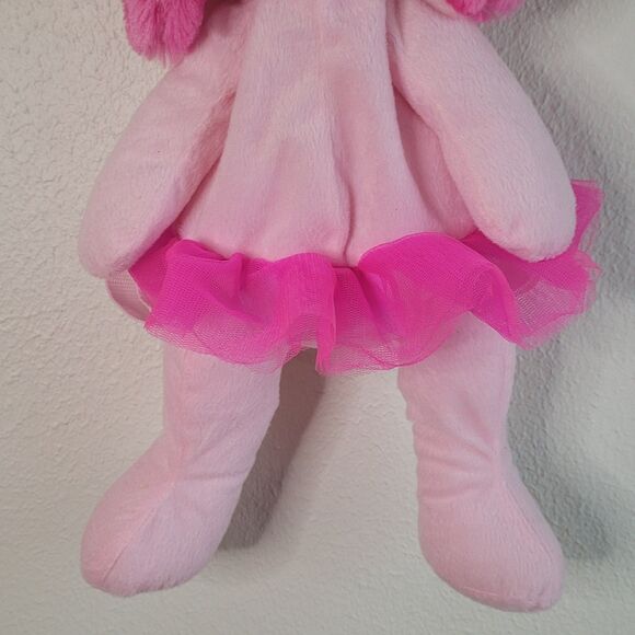 Pink Poodle Plush Animal Backpack Ballerina Tutu Dog Soft Adjustable Straps - Picture 13 of 14